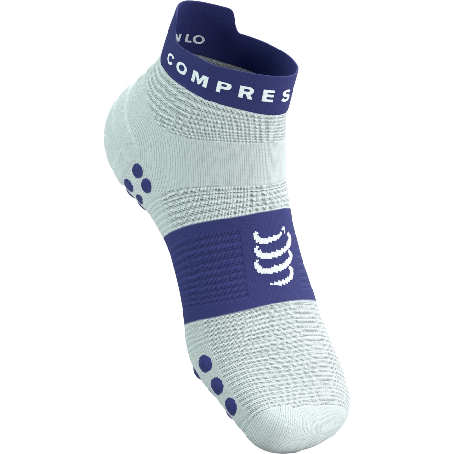 Compressport Pro Racing Compression Socks v4.0 Run Low - star white/orient blue