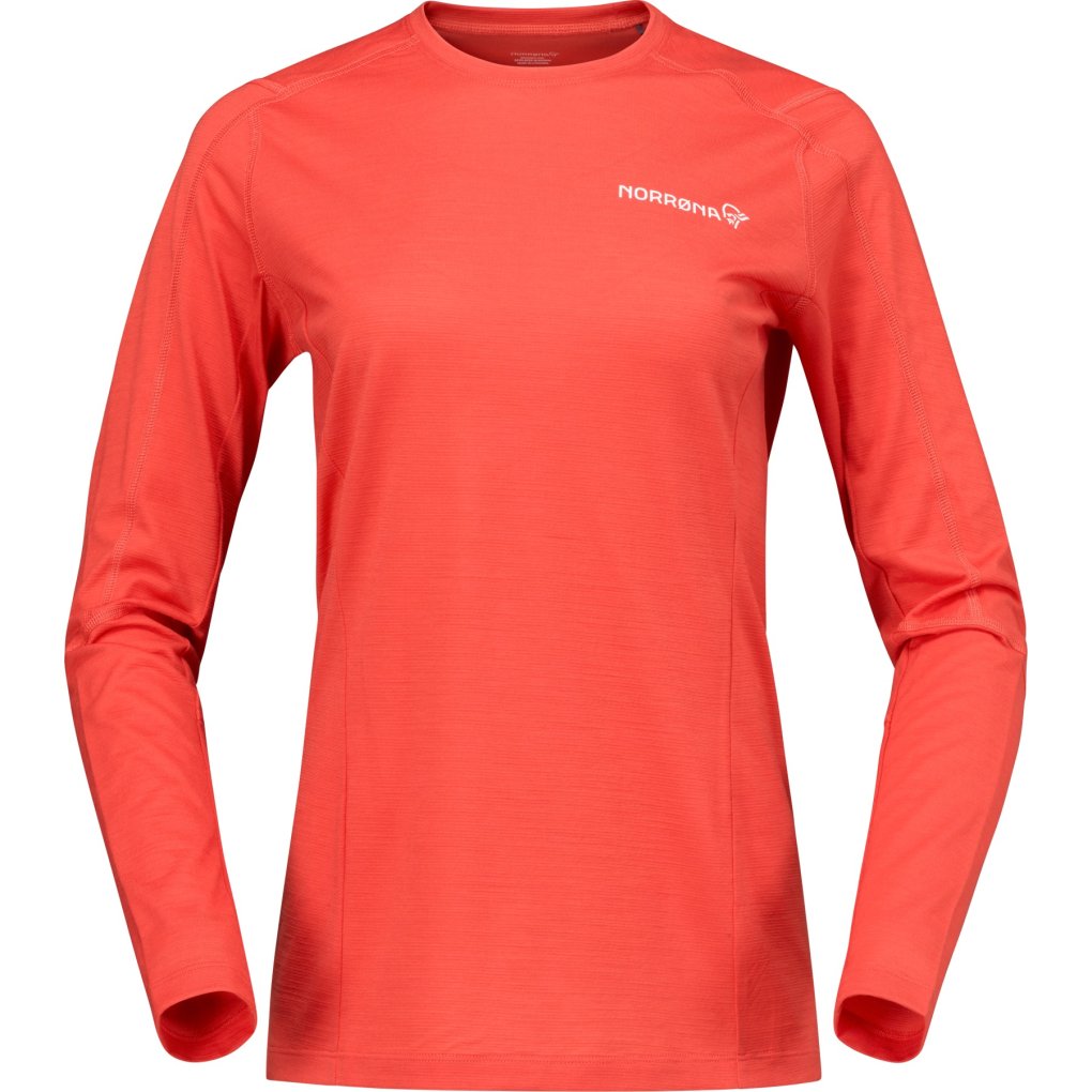 Norrona falketind equaliserUll Long Sleeve Shirt Women - Paprika
