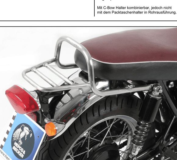 Hepco & Becker Tubular Chrome Luggage RackRef : HBE05794A / 650286 01 02