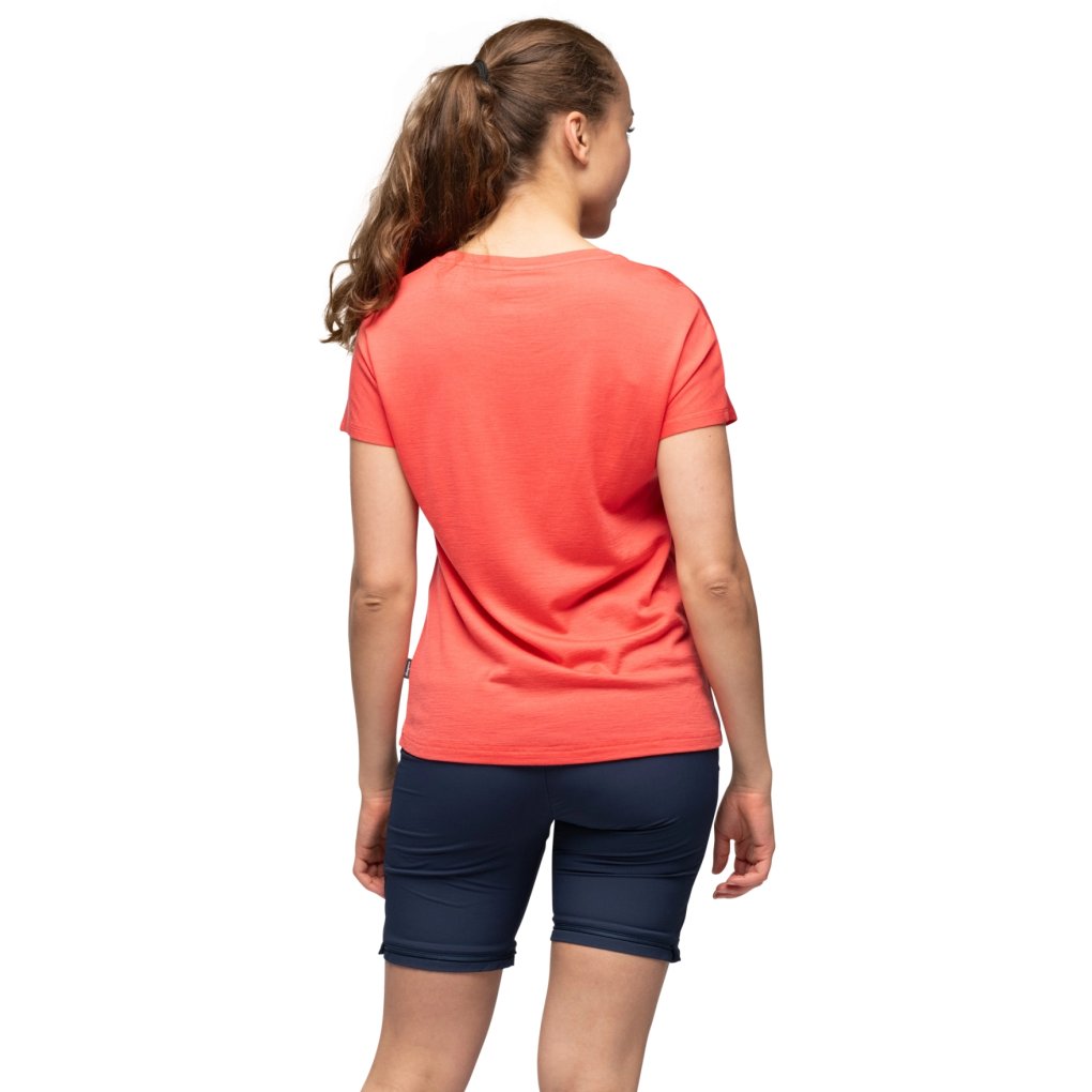 Bergans Whenever Merino Tee Women - peachy red