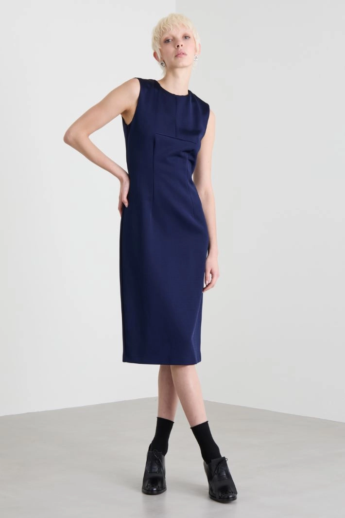 Jersey sheath dress - BLUE