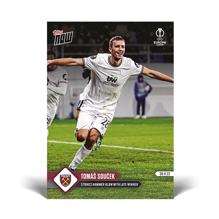 Topps UK - Tomáš Souček - Strikes Hammer blow with late winner - UEL TOPPS NOW® Card #20