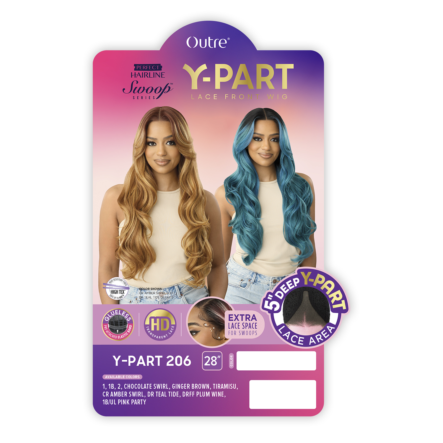 Outre HD Lace Frontal Wig Perfect Hairline Glueless Y-Part Swoop Series Y-Part 206