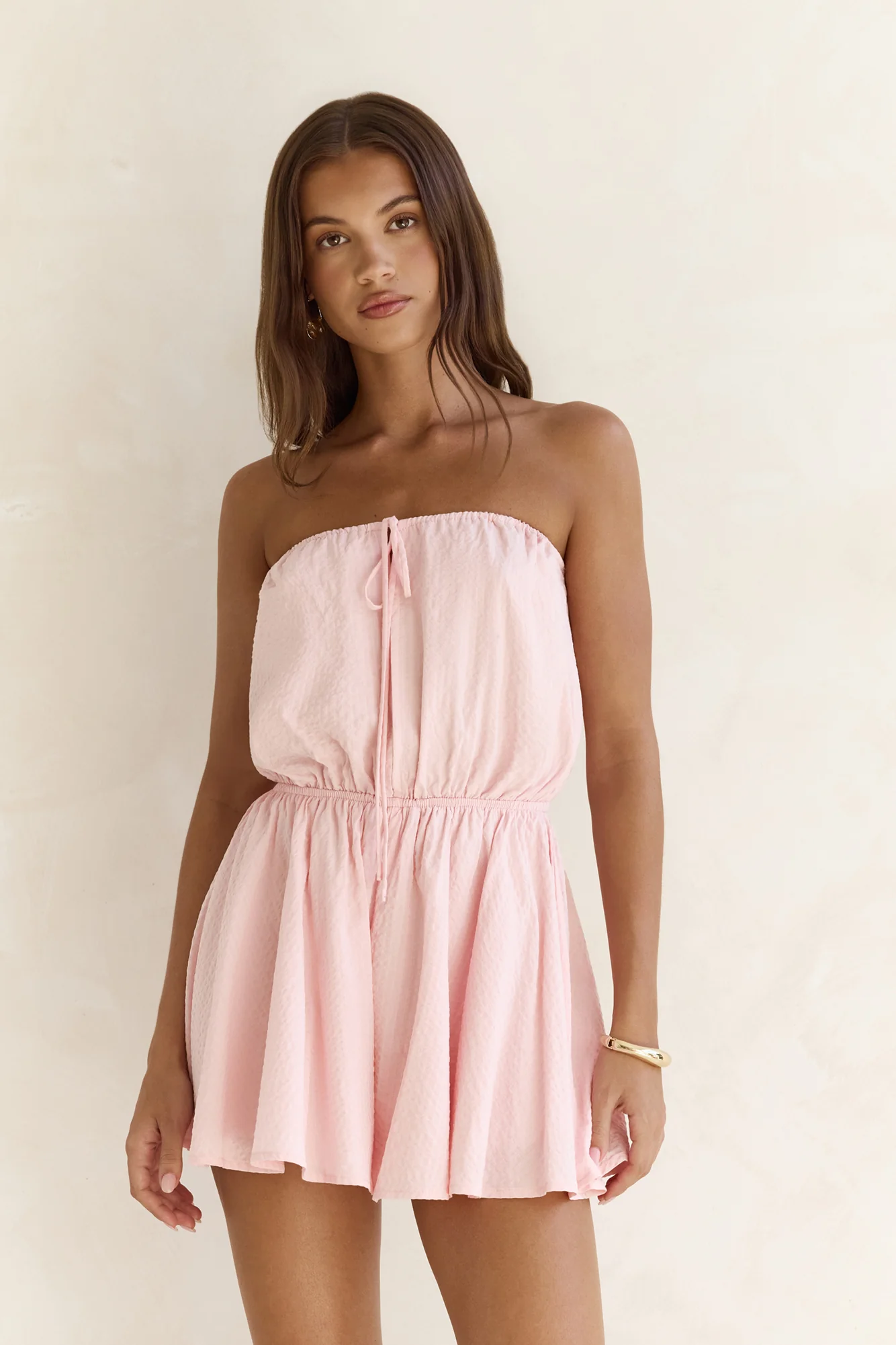 Kinder Love Strapless Romper Pink