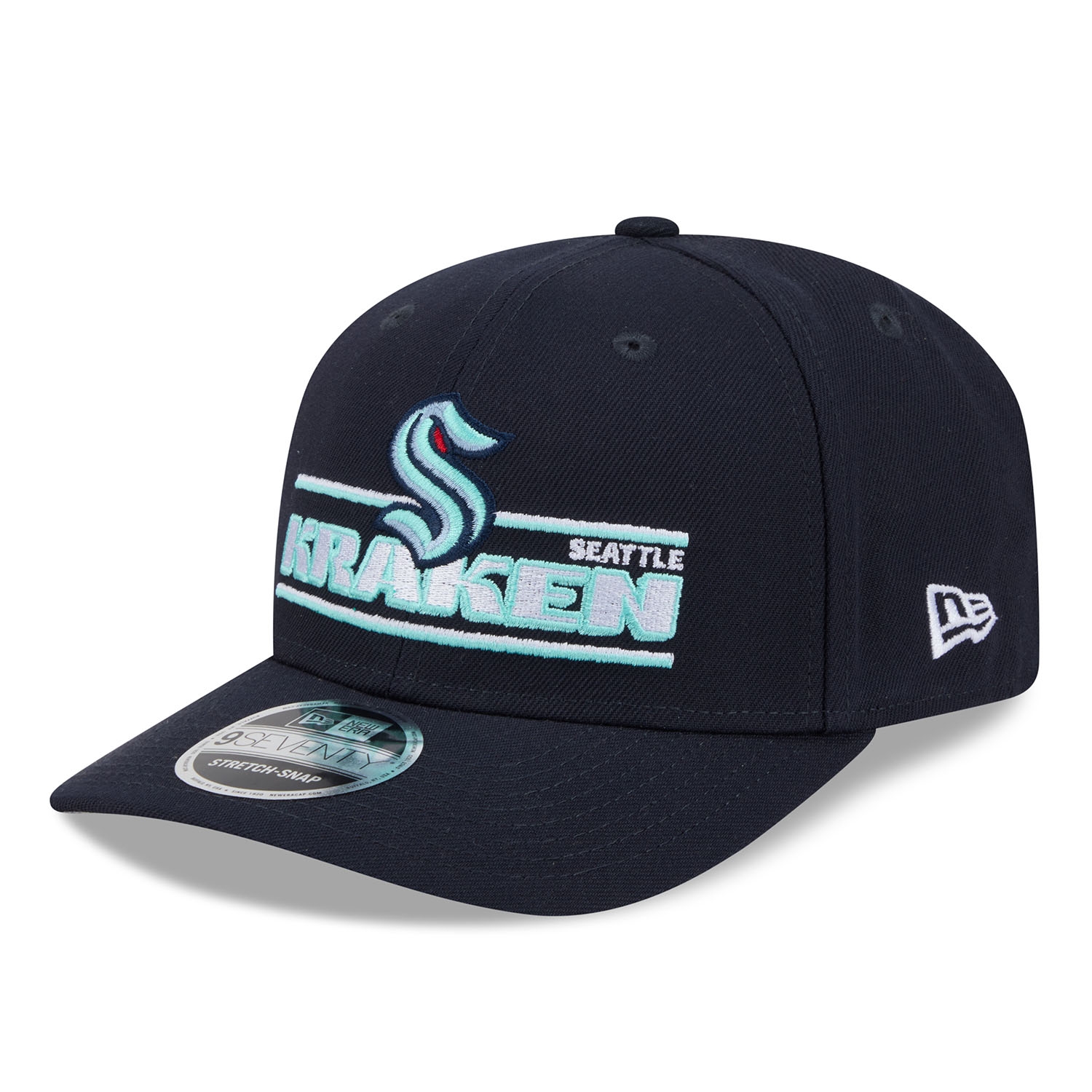 Seattle Kraken NHL Stated 9SEVENTY Stretch-Snap Cap Navy