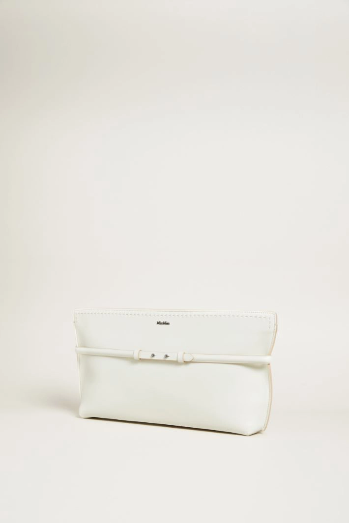 Maxi clutch with strap - MILK