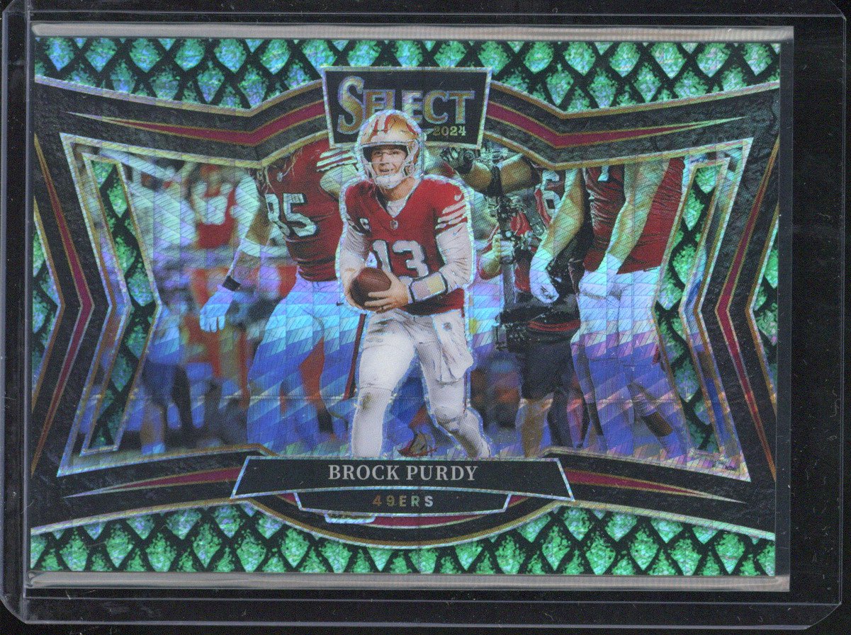 2024 Panini Select Brock Purdy Dragon Scale Field Level /70 #465