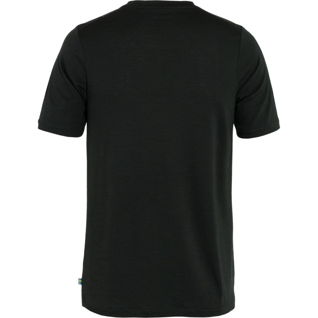 Fjällräven Abisko Wool Logo Shortsleeve Shirt Men - black