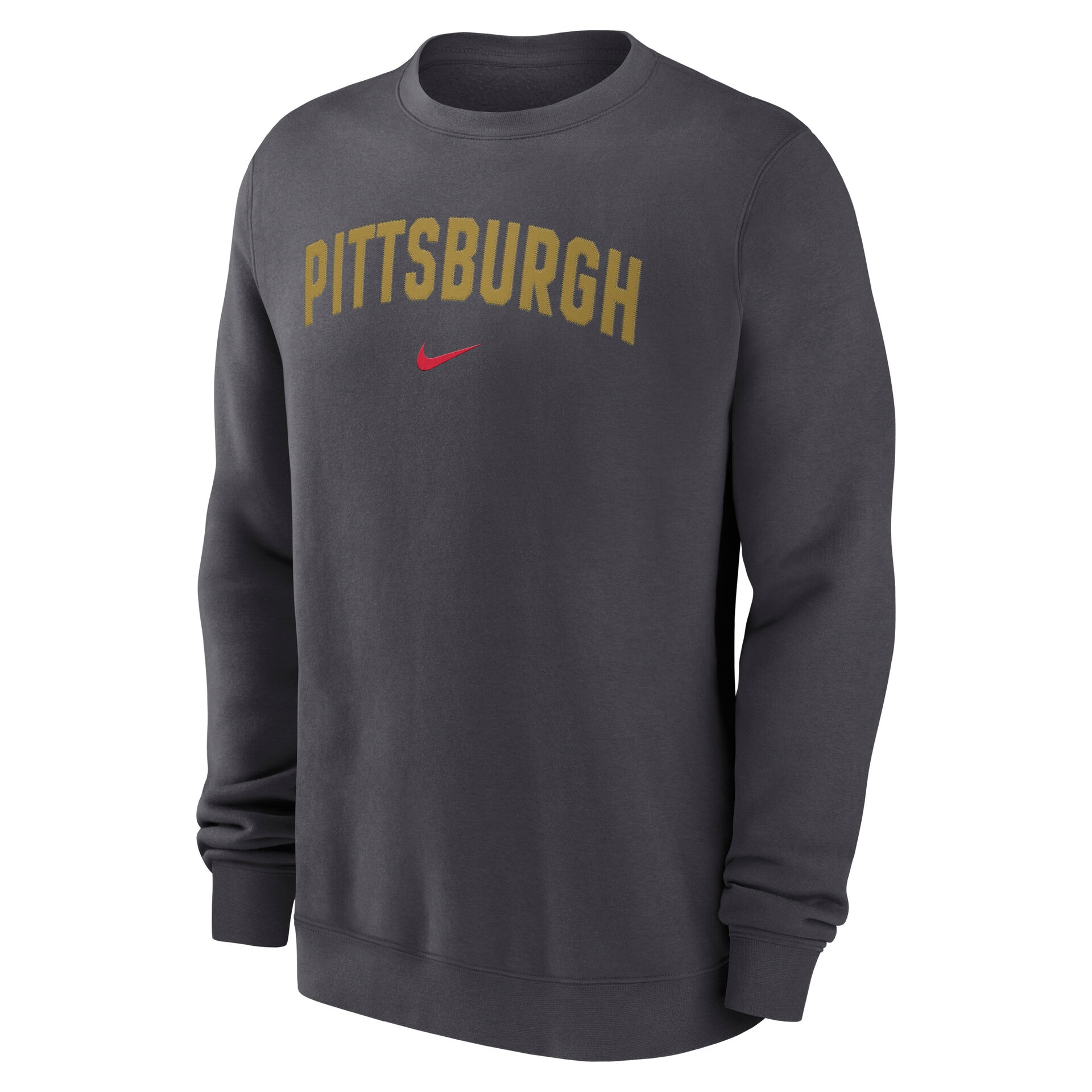 Pittsburgh Pirates City Connect 2-Hit Club Crew Pullover Dark Gray