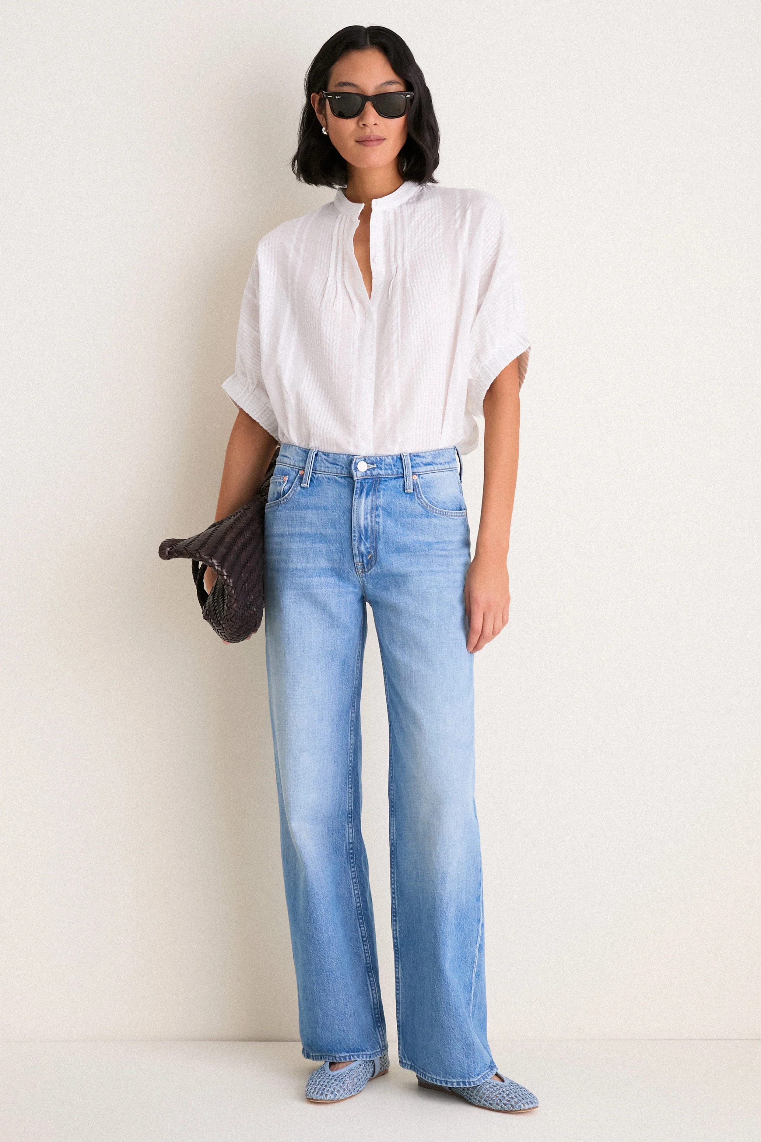 Light Blue Godea Flats