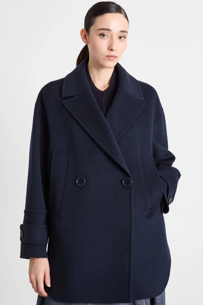 Double-breasted peacoat - NIGHT BLUE