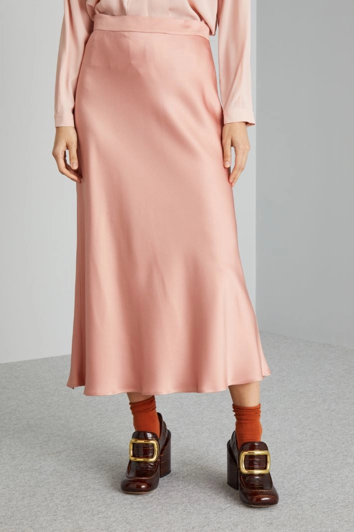 Satin skirt - PASTEL PINK