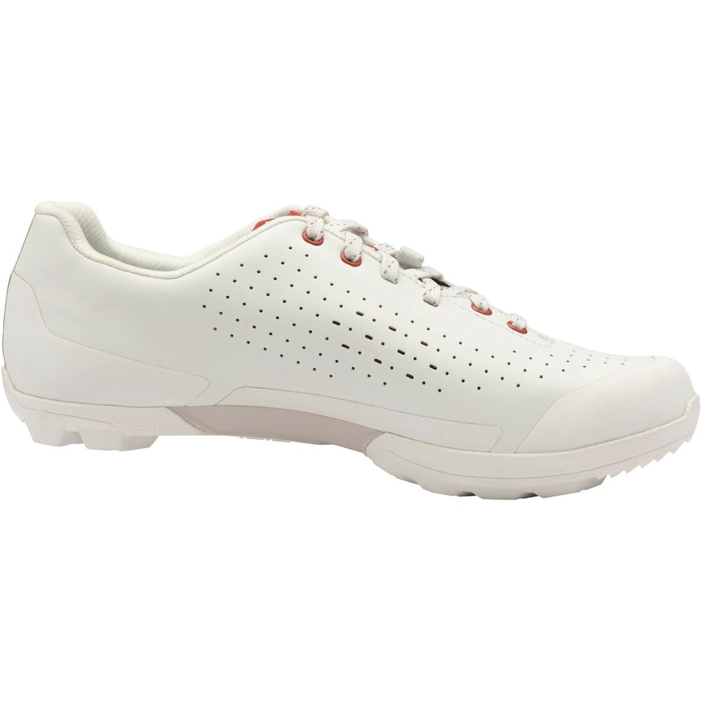 Sidi Polvere Gravel Shoes - Ice White Dark Red