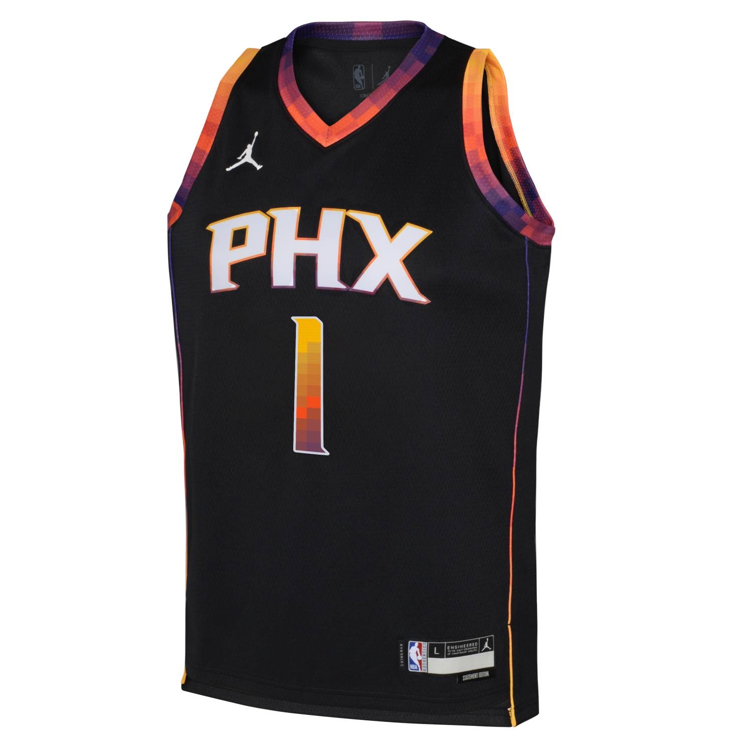 Devin Booker #1 Phoenix Suns Jordan Swingman NBA Jersey Black (YOUTH)
