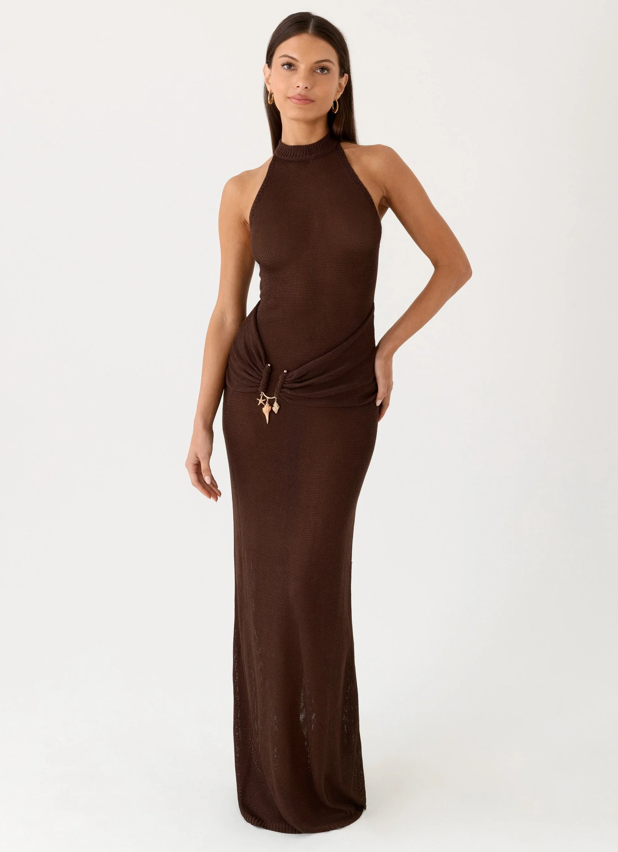 Saoirse Knit Maxi Dress - Chocolate