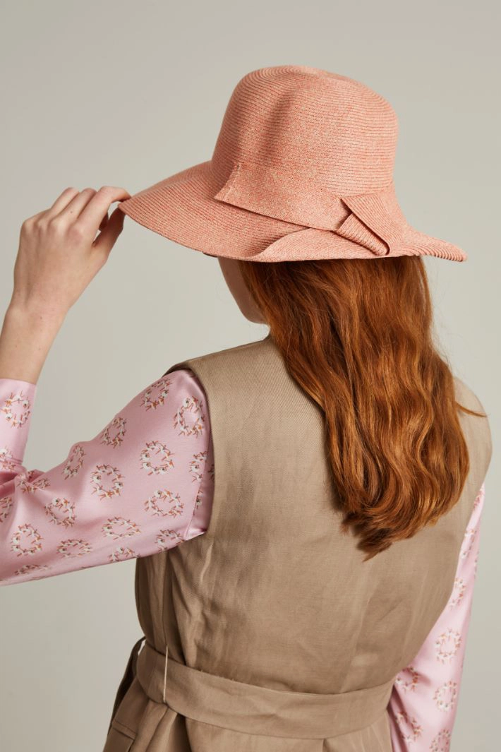 Textile paper hat - PINK