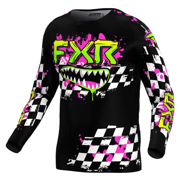 Maillot cross FXR CLUTCH MX 25 ENFANT 2025 - Noir / BlancRef : FXR0884