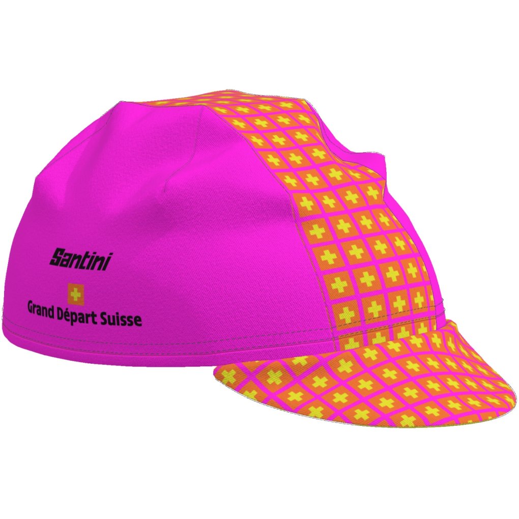 Santini Femmes Avec Zwift Grand Départ Suisse Cap - Tour de France™ 2026 Collection RE460COTSUIS6TDF - fuxia FX
