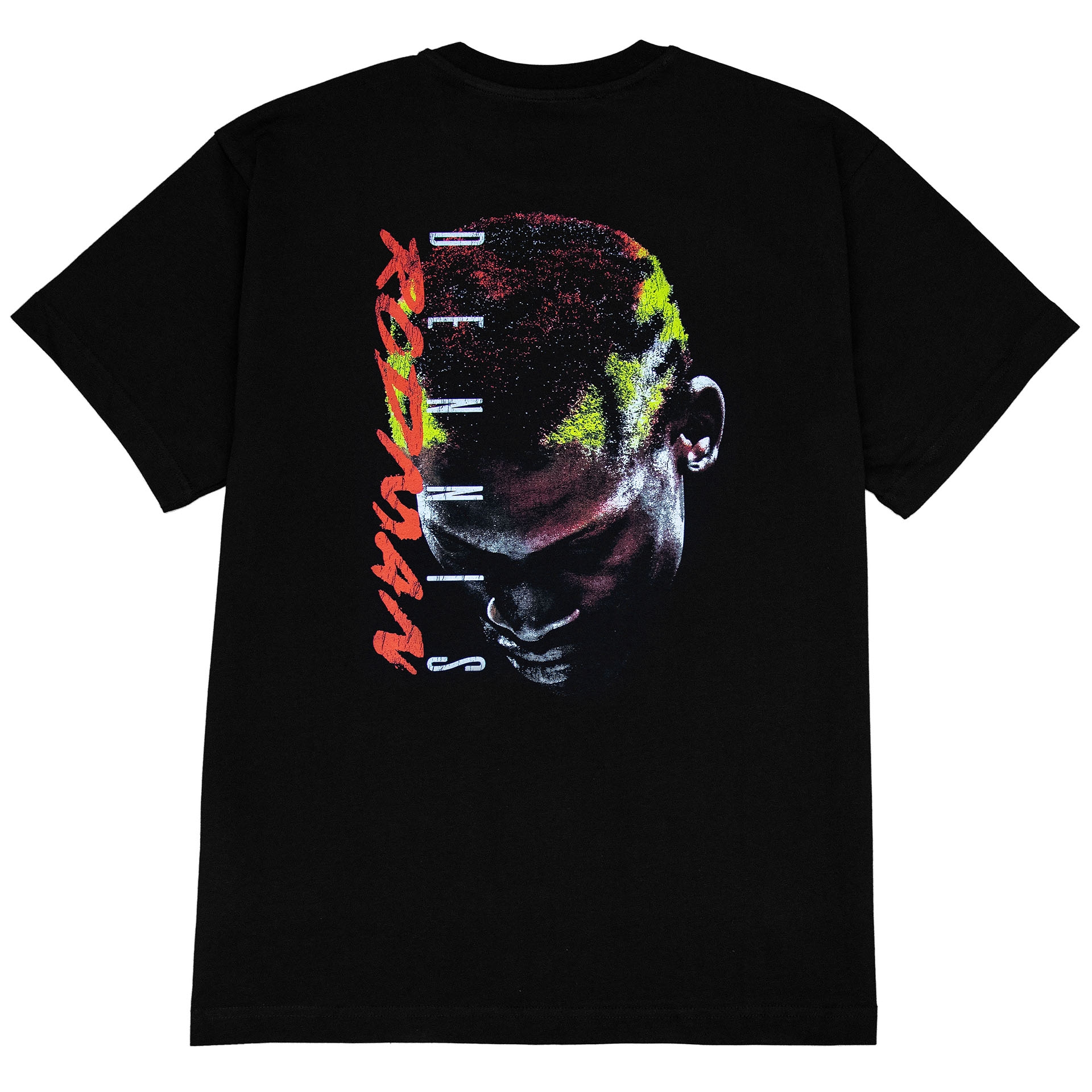 Dennis Rodman Chicago Bulls Face NBA T-Shirt Black