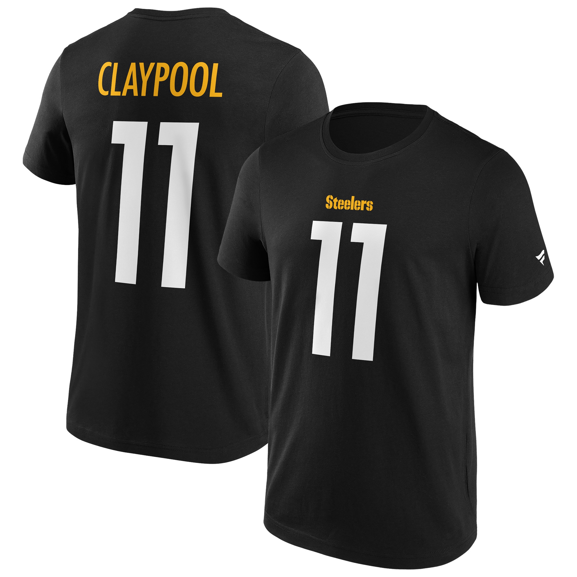 Chase Claypool #11 Pittsburgh Steelers Iconic Player NFL T-Shirt Schwarz