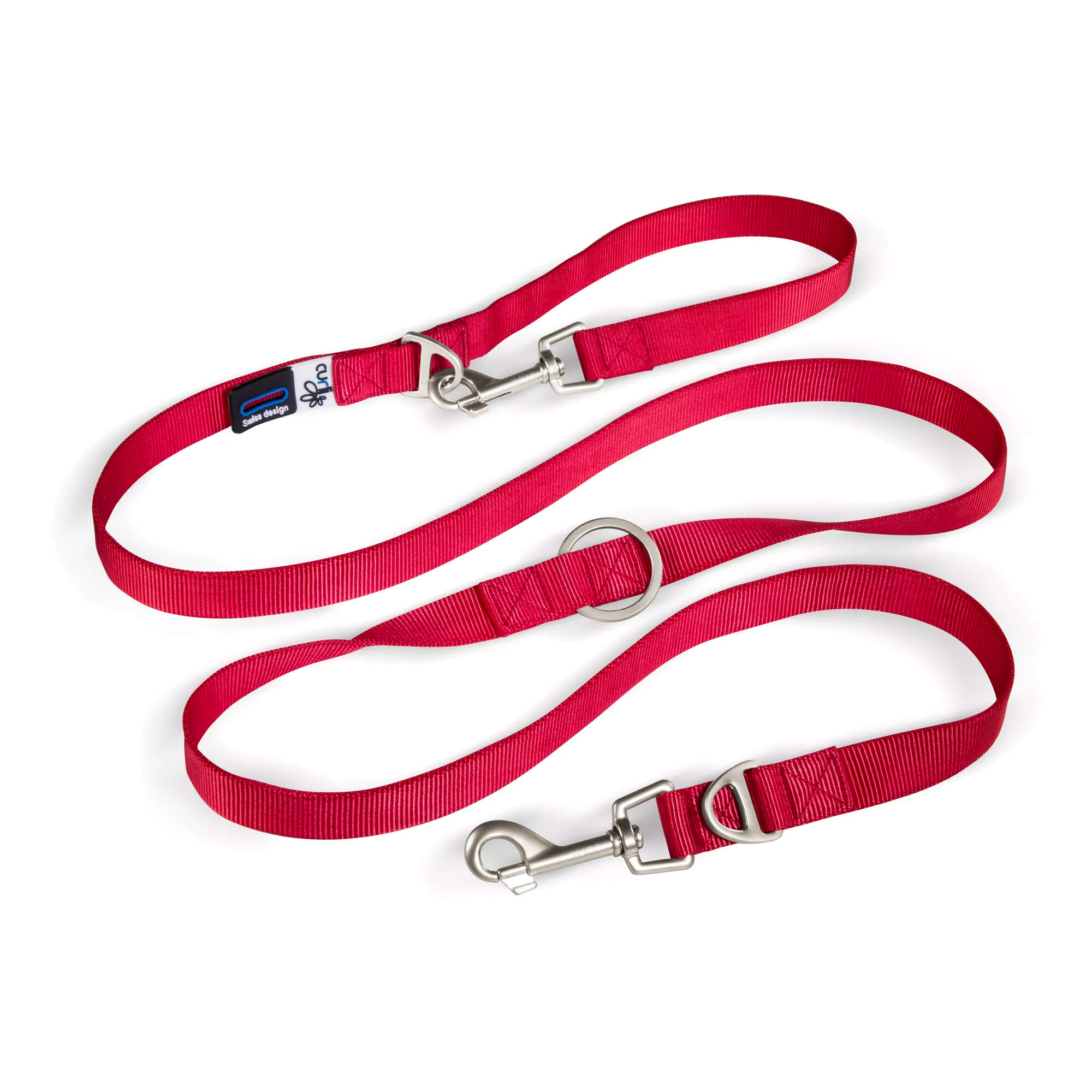Curli Adjustable Leash Nylon - 200 x 1.5 cm Red