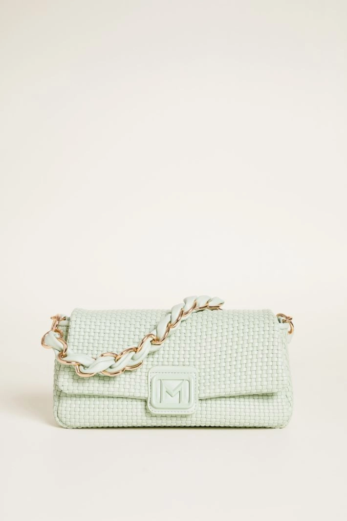 Woven coated fabric bag - GREEN