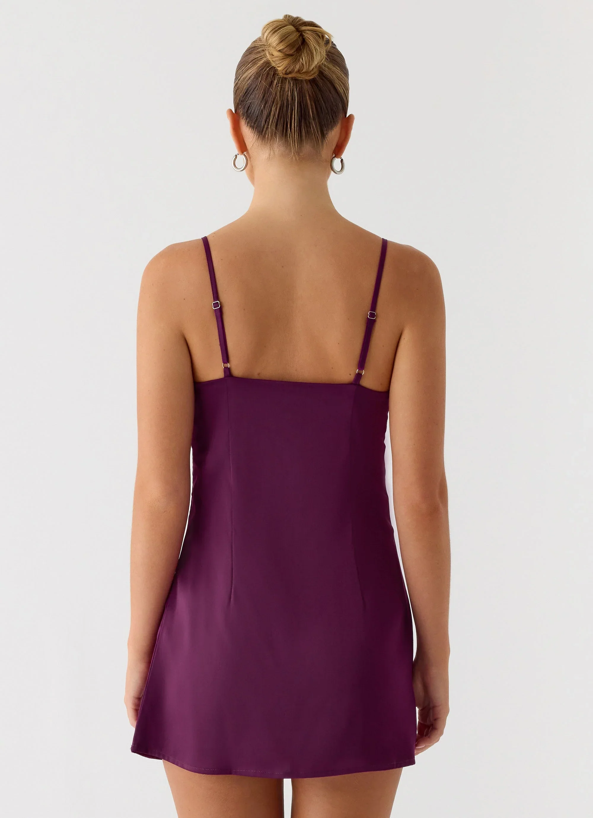 Zion Beaded Mini Dress - Mulberry
