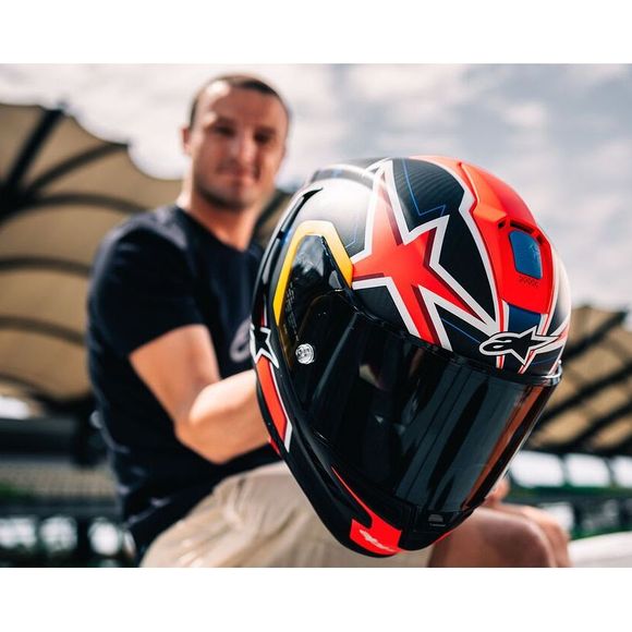 Casque intégral Alpinestars SUPERTECH R10 JACK MILLER - Carbone / RougeRef : AP3830