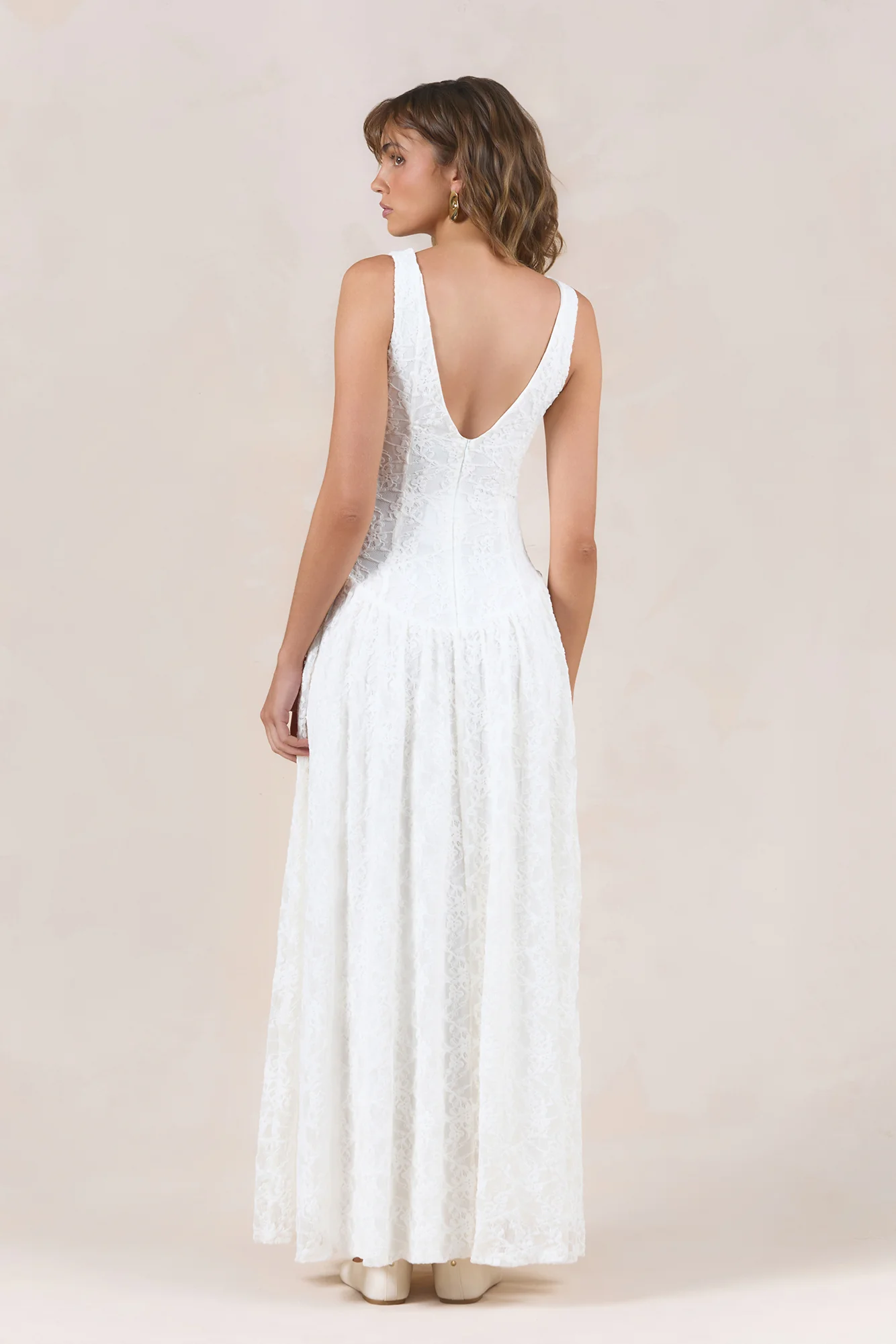 Starwoven Lace Maxi Dress White