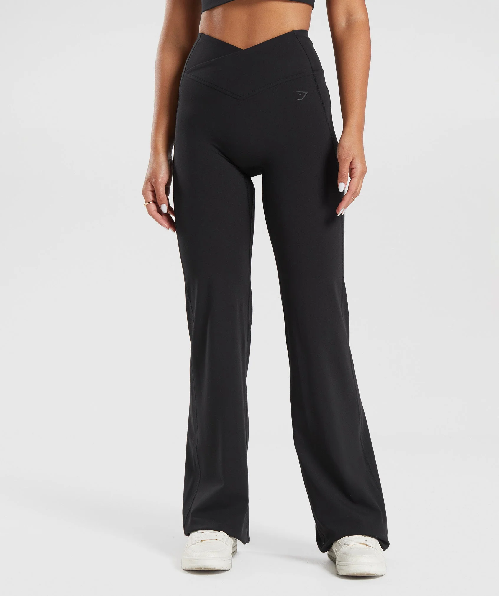 Crossover Tall Flared Leggings Black