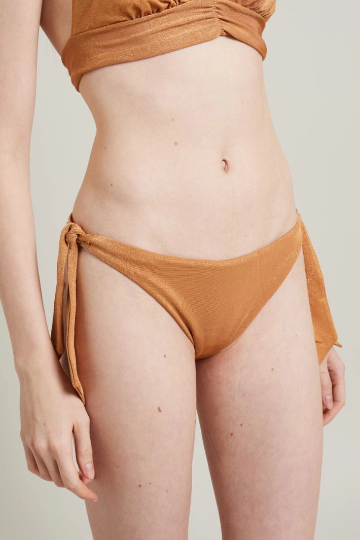 Lurex bikini bottom - ORANGE