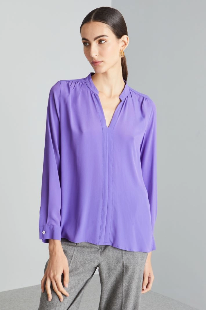 Blouse with slits - VIOLET