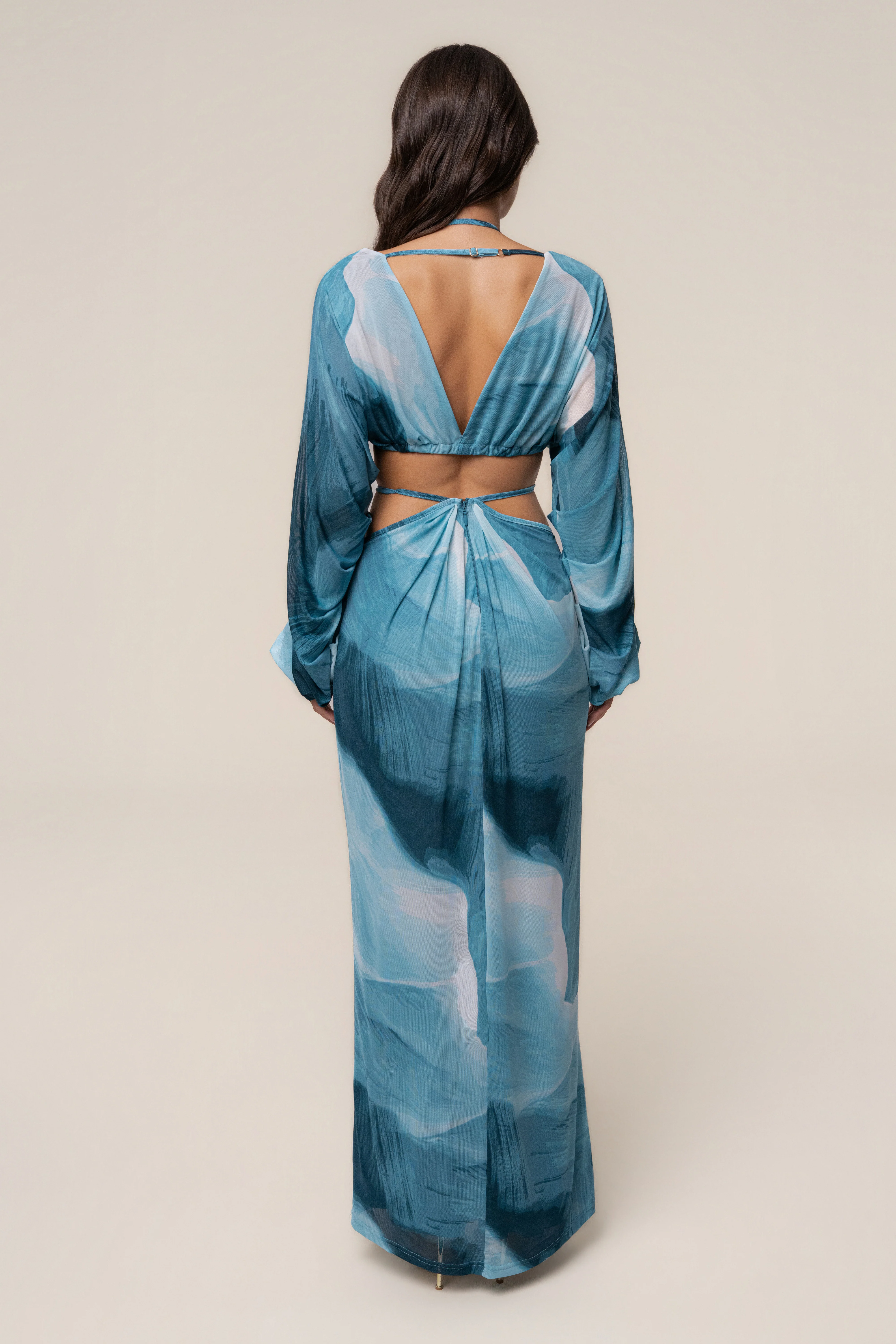 Sunset Blue  Selene Draped Top