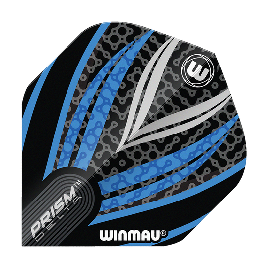 Winmau Prism Delta Black White Blue No. 2 Standard Flights