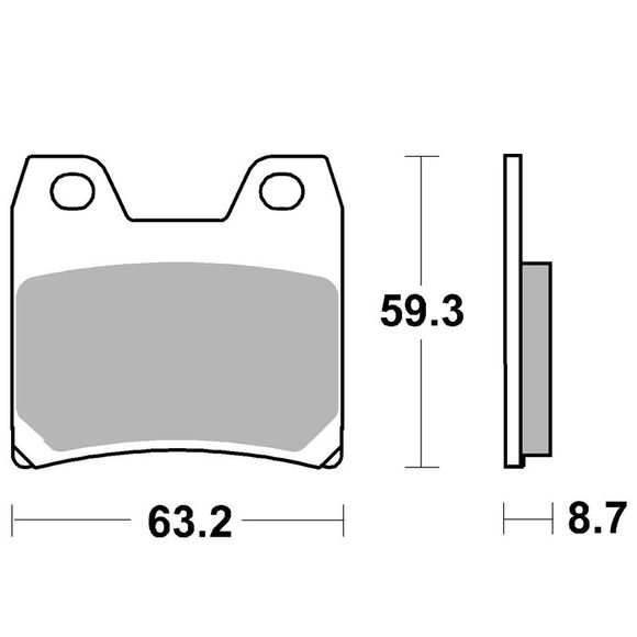 SBS 770HF Organic rear brake padsRef: 770HF / 770000