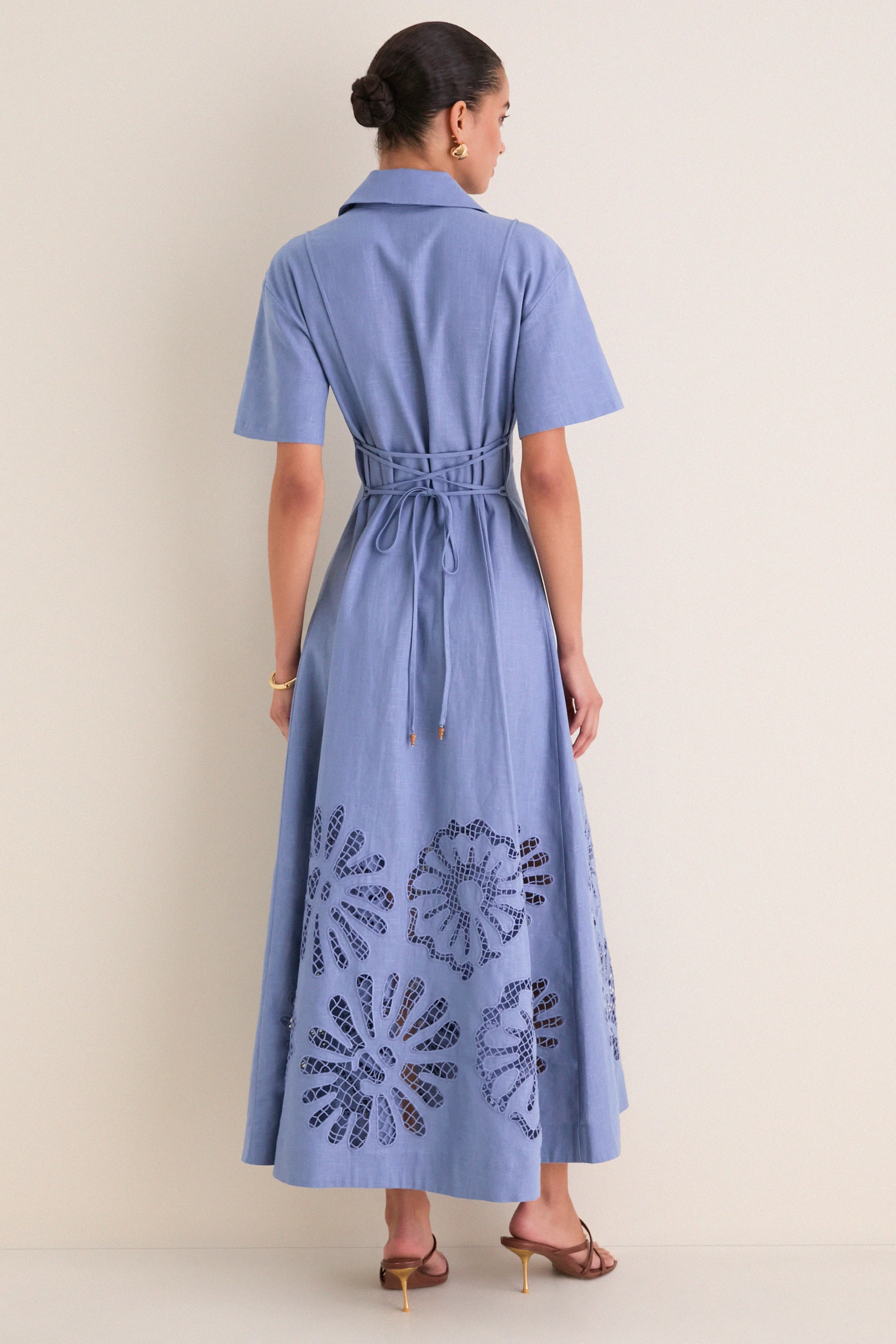 Delphinium Analise Shirt Midi Dress