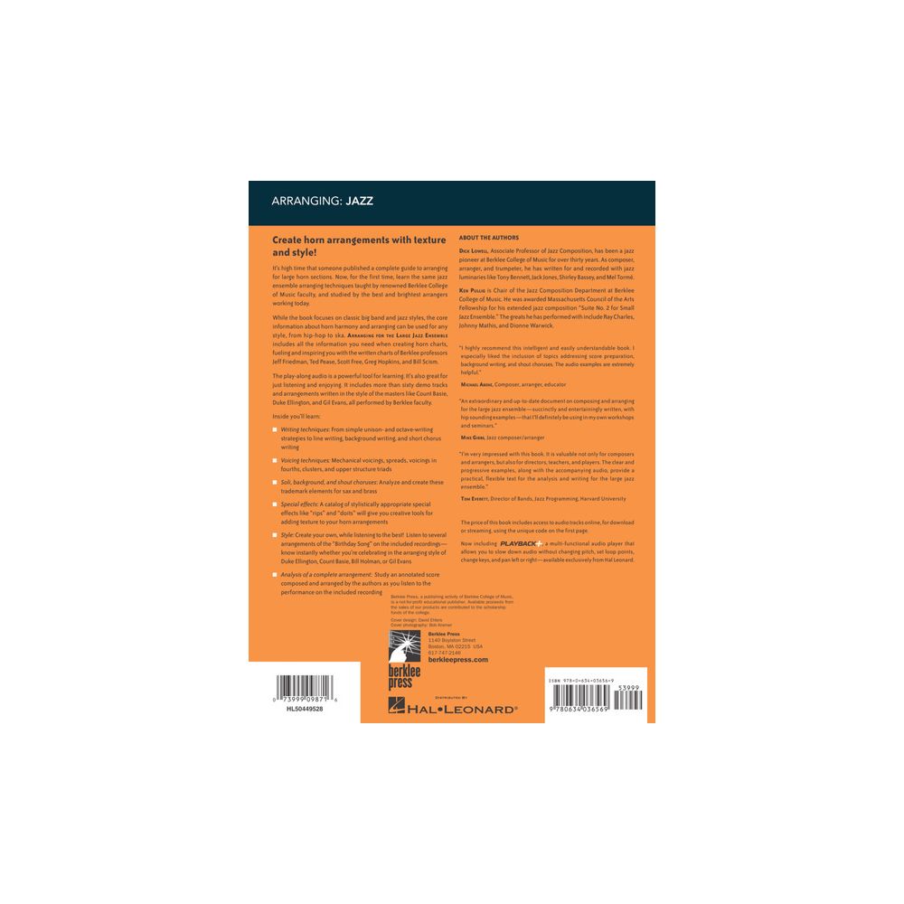 Berklee Press Arranging Jazz Ensembles – Thomann Ireland