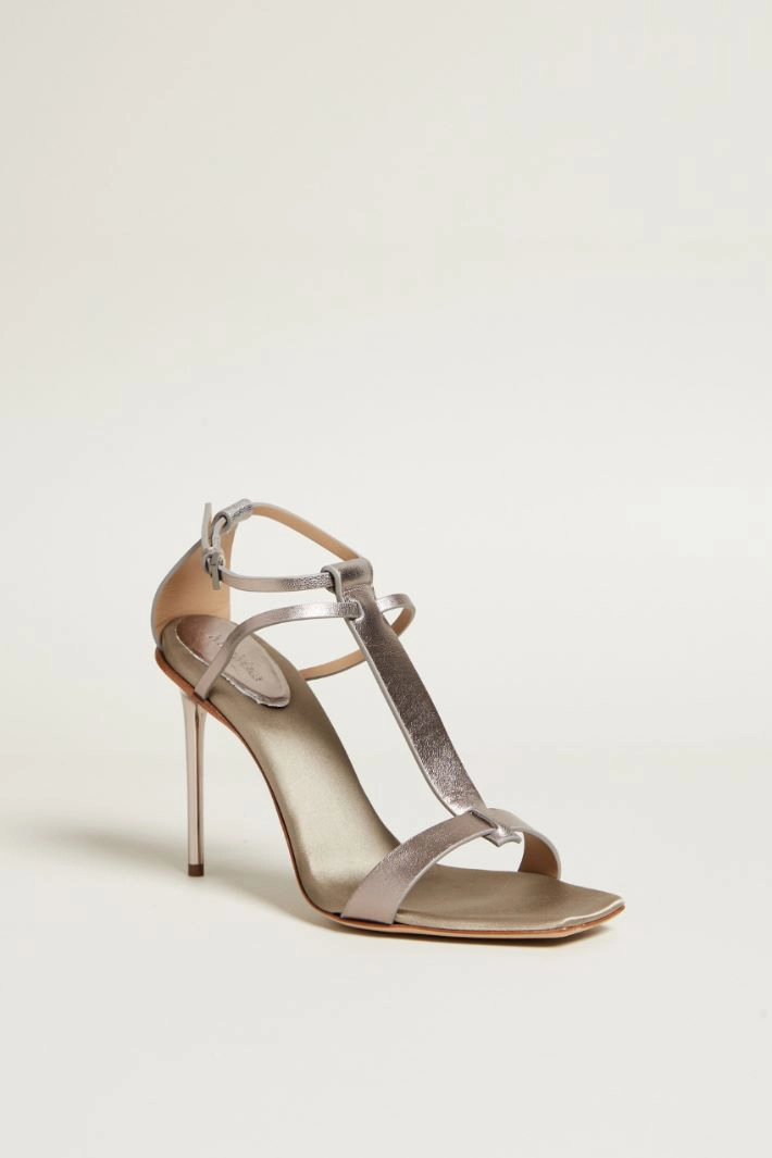 Heeled sandals - SILVER
