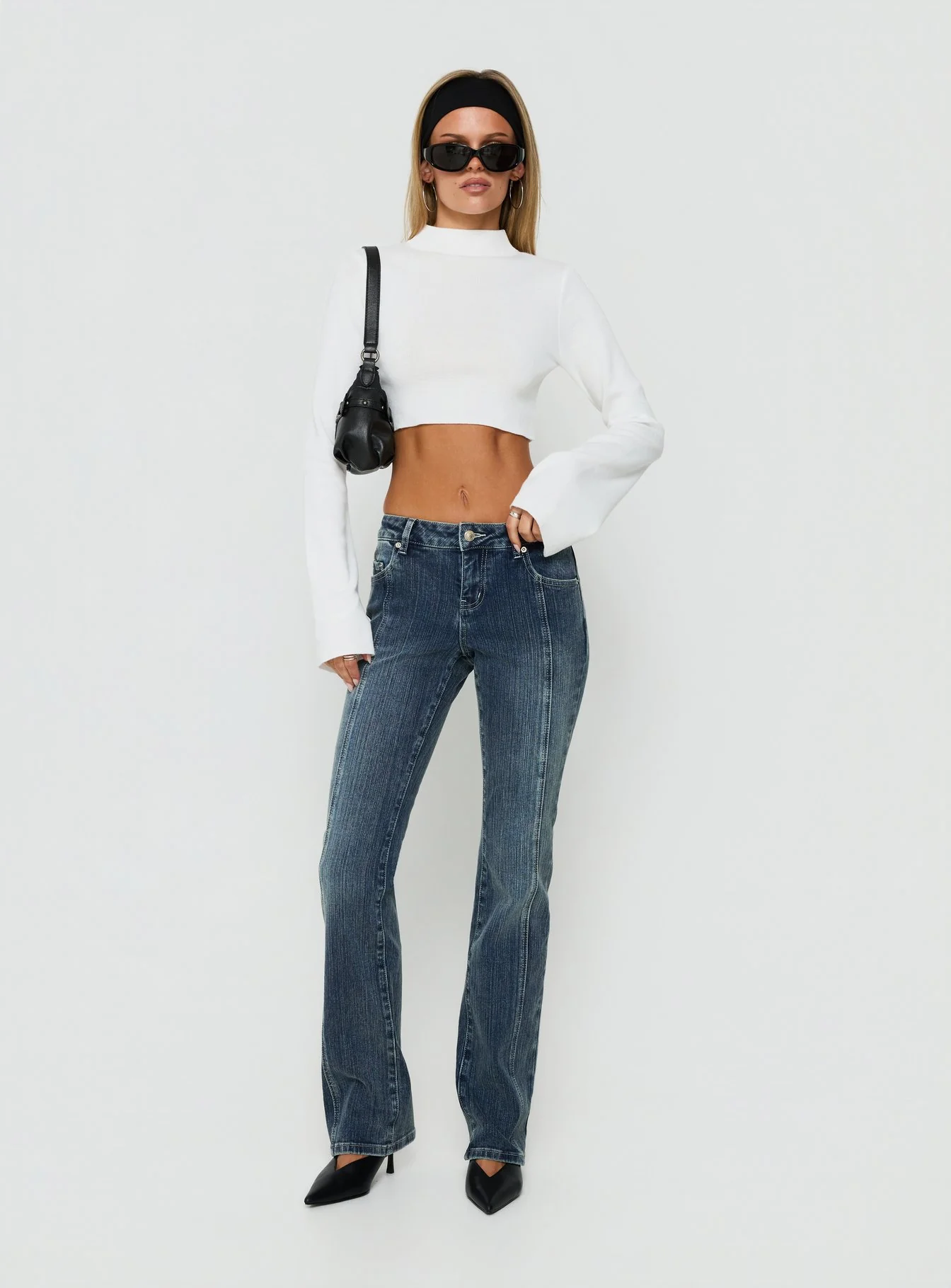 Palaces Low Rise Ringspun Bootleg Jeans Dark Indigo