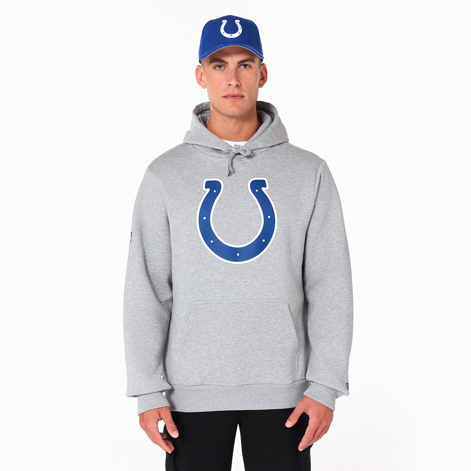 Indianapolis Colts Logo Hoodie NFL Sweatshirt Grey