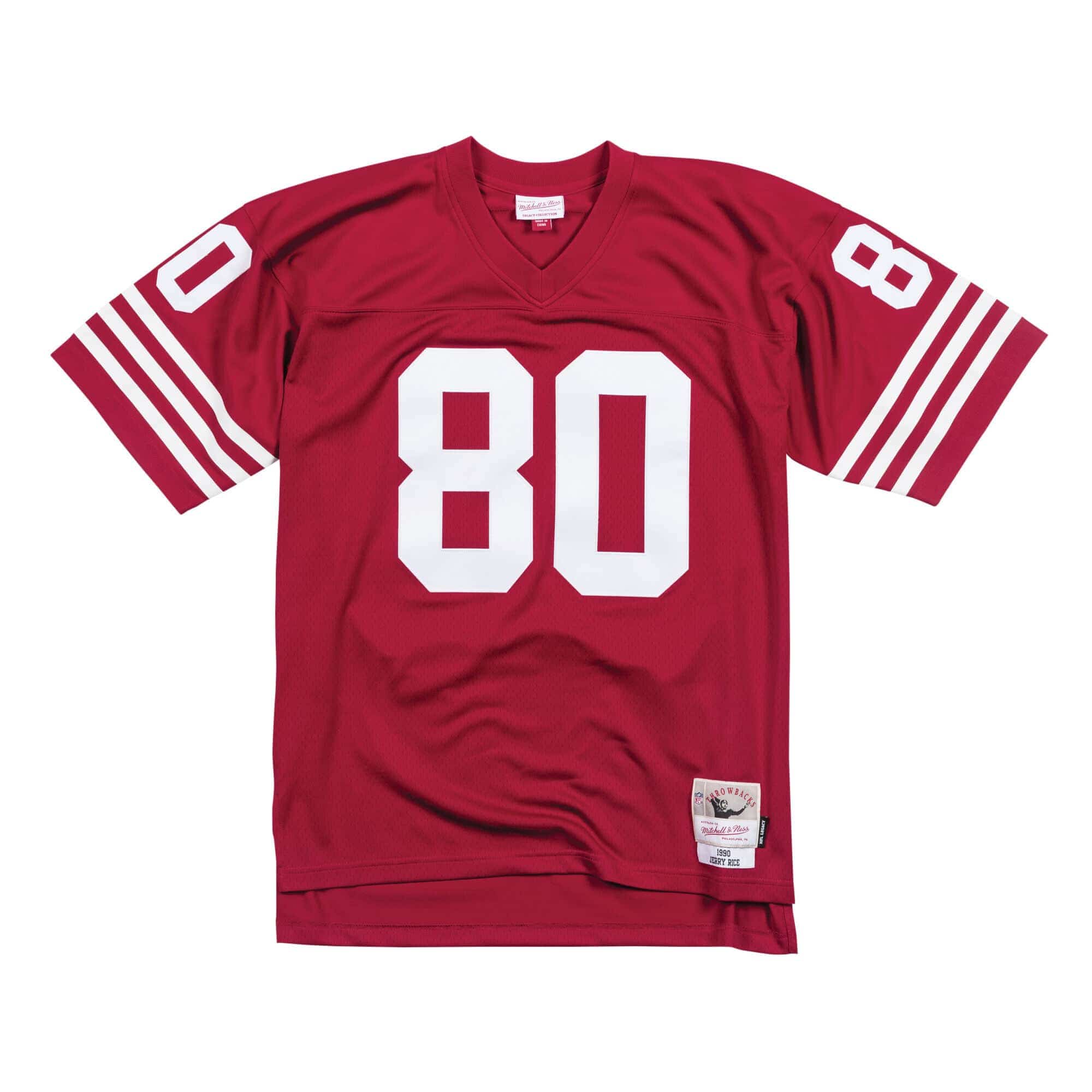 Jerry Rice #80 San Francisco 49ers 1990 Legacy Throwback NFL Jersey Red