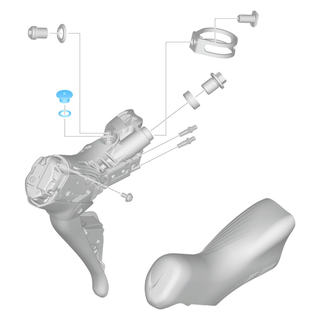 Shimano Bleed Screw for Brake Lever - Y0MX98020 | with O-Ring