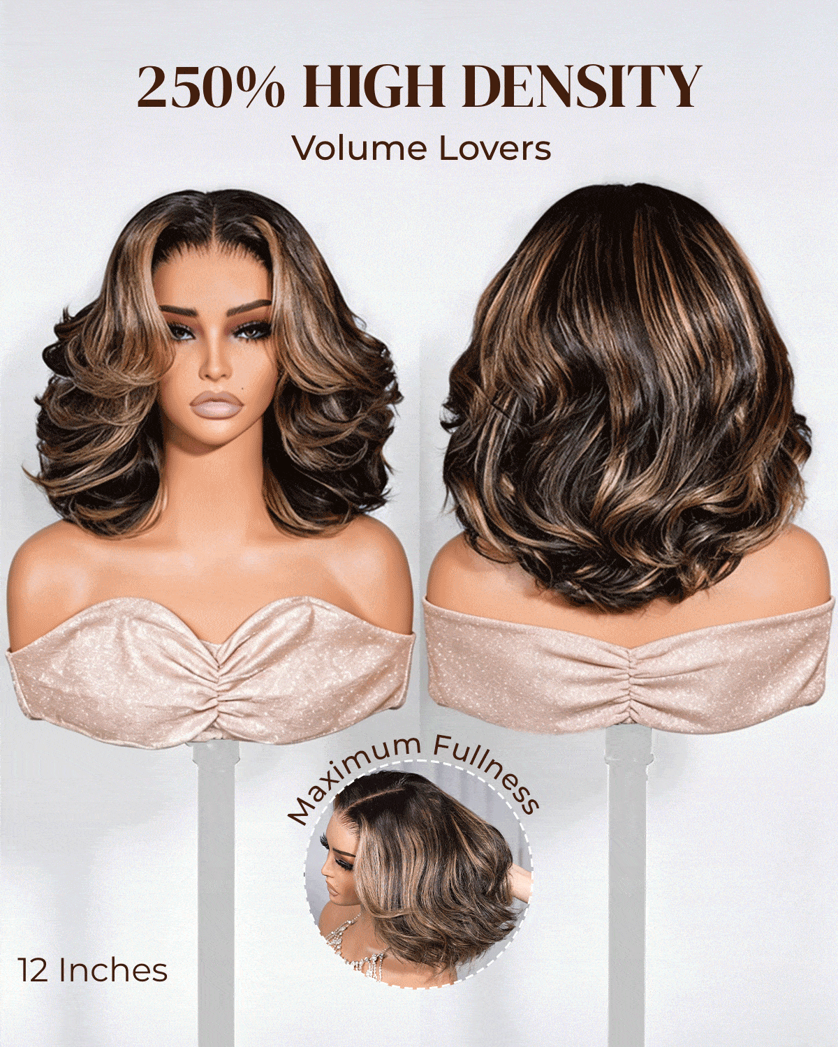 Arabella 13x6 Three-Go™ 250% High Density Glueless Old Money Bob Loose Body Wave Bob Wig Pre-cut Lace Ombre Platinum Blonde Balayage Highlights