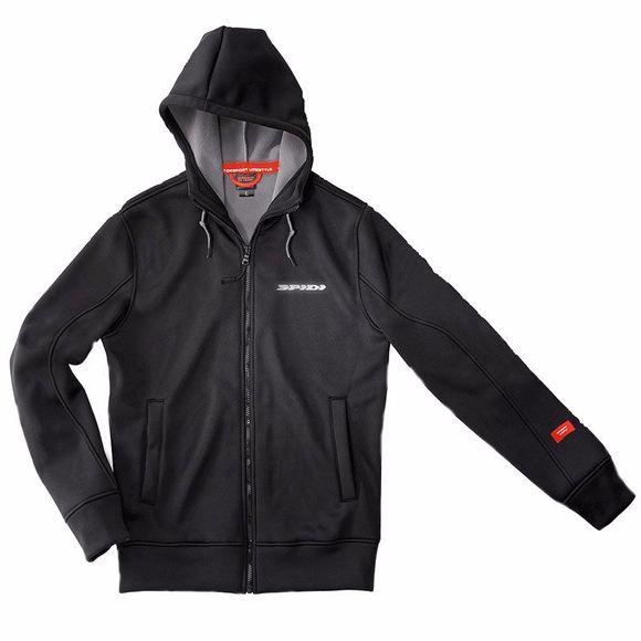 Spidi tech hoodie evo sweatshirt - blackRef: SPI0522