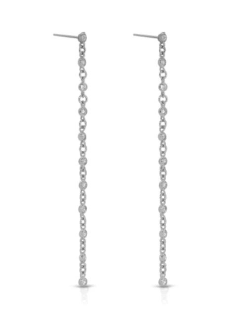 Dainty Linear Crystal Earrings