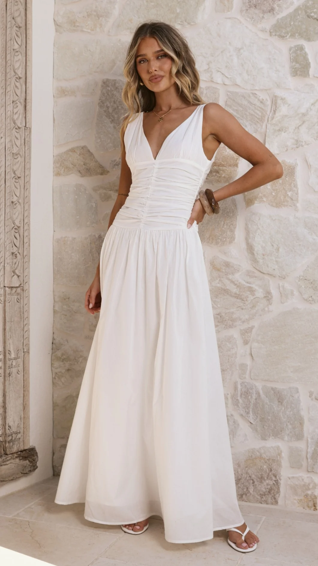 Sanya Maxi Dress - White