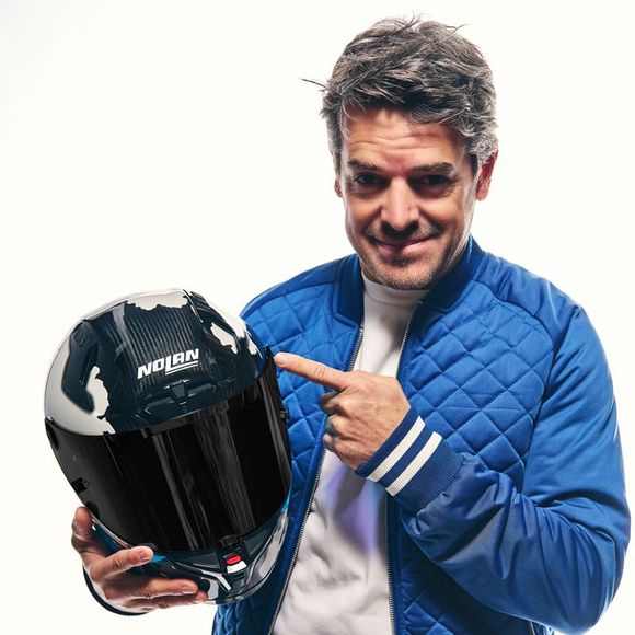 Nolan X-804 RS Helmet - ULTRA CARBON - REPLICA C. CHECA 30th ANNIVERSARY - Carbon / WhiteRef: NL1699