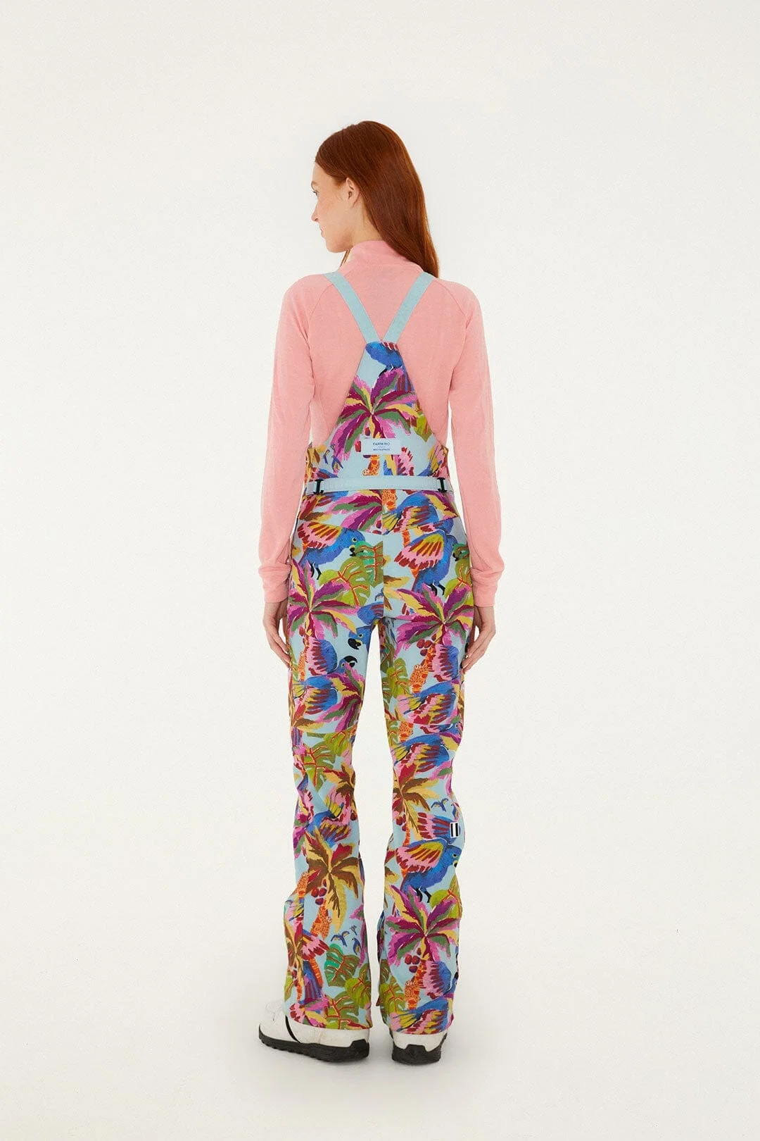 Blue Macaw Suspenders Ski Pants
