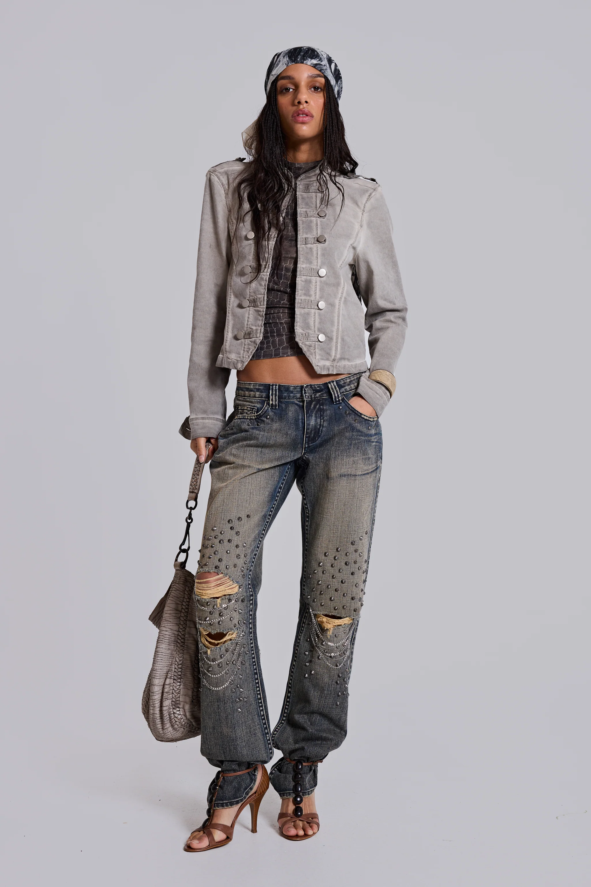 Solna Chain Low Rise Bootcut Jeans