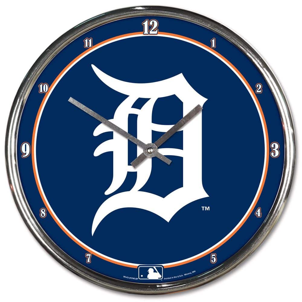 Detroit Tigers WinCraft Chrome MLB Wall Clock